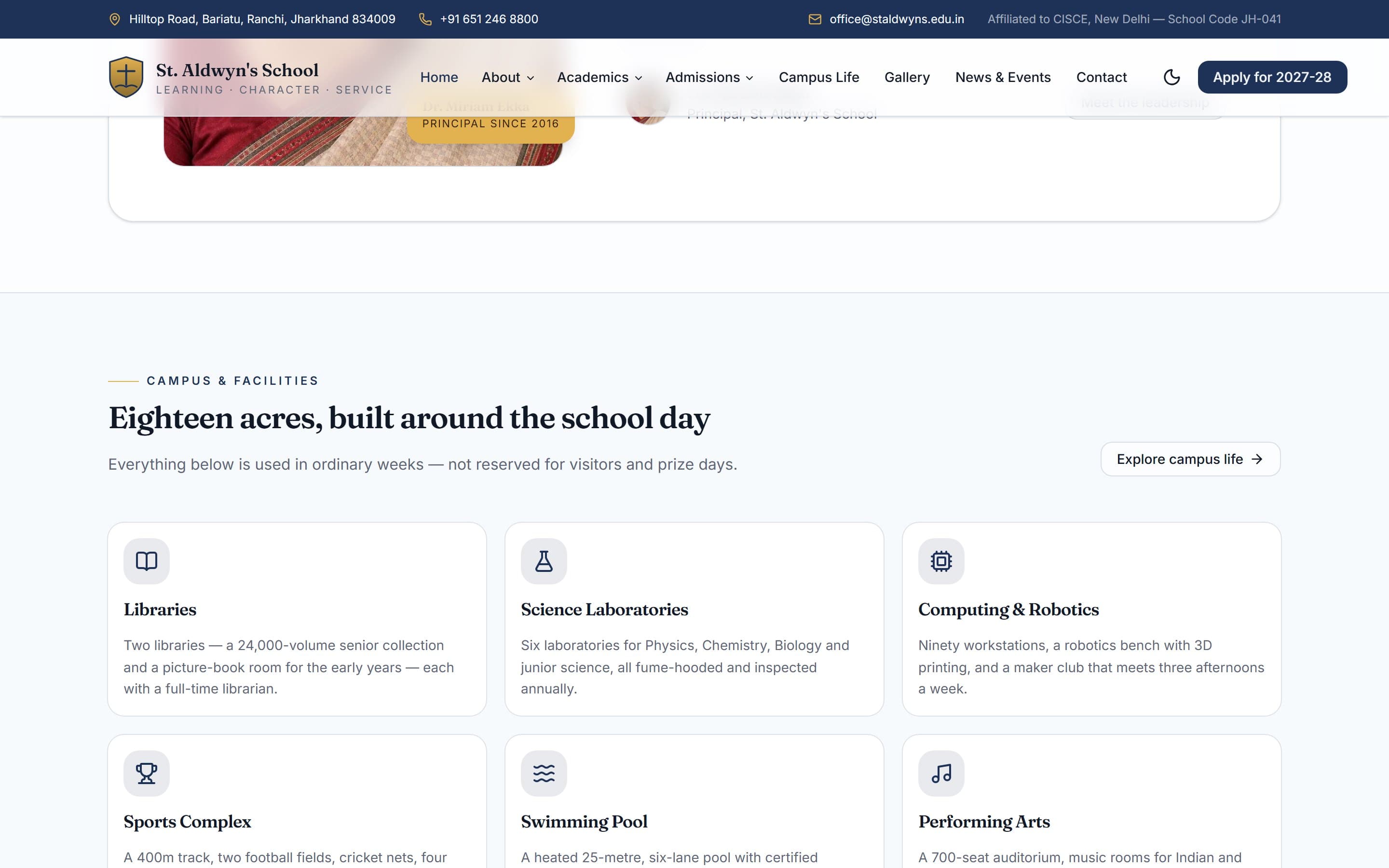 St. Aldwyn's School news, events and photo gallery sections